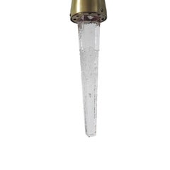 Scandinavian Modern Glass & Brass Icicle Pendant Lamp from Atelje Engberg, 1960s
