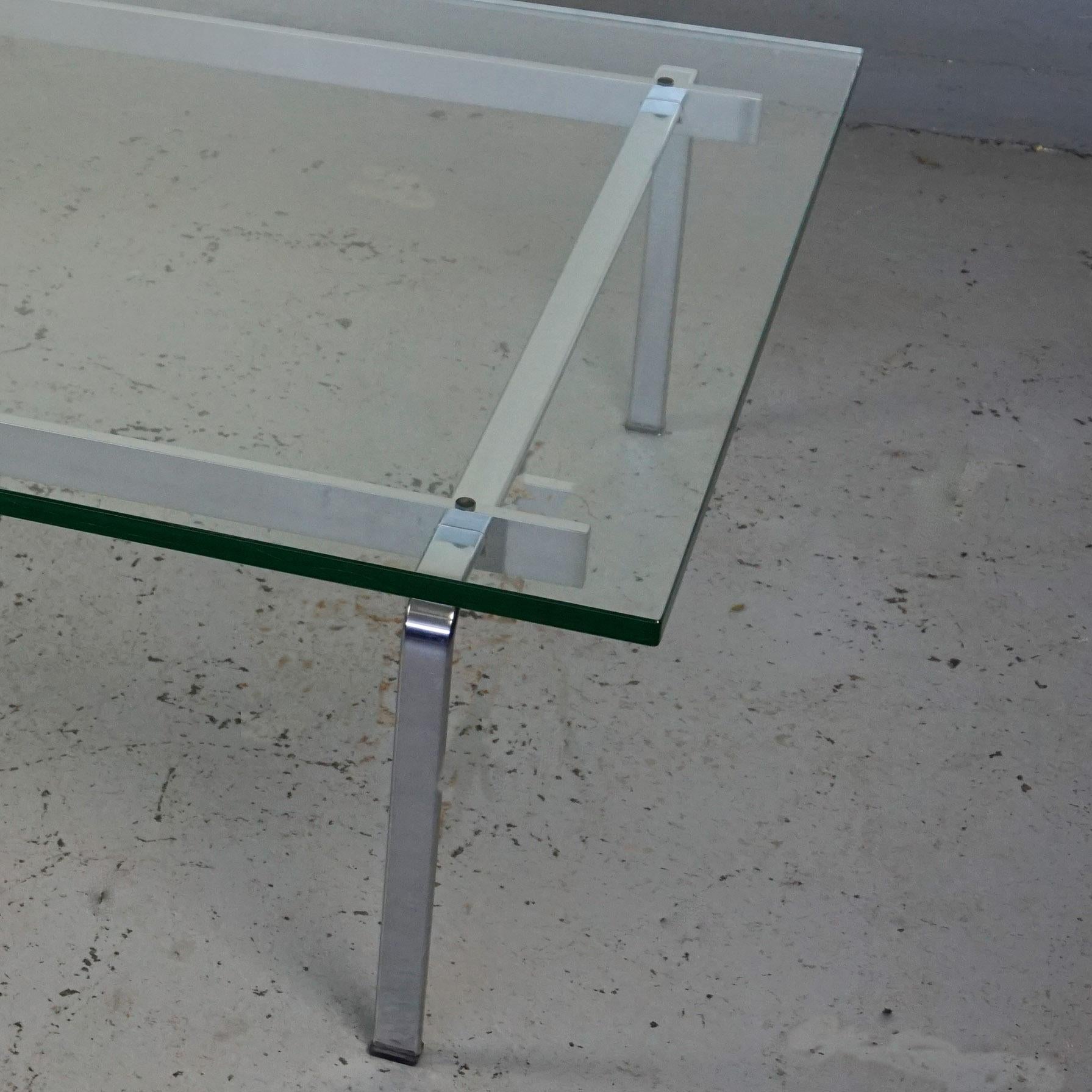 Mid-20th Century Scandinavian Modern Glass and Steel Coffee Table by Fabricius and Kastholm