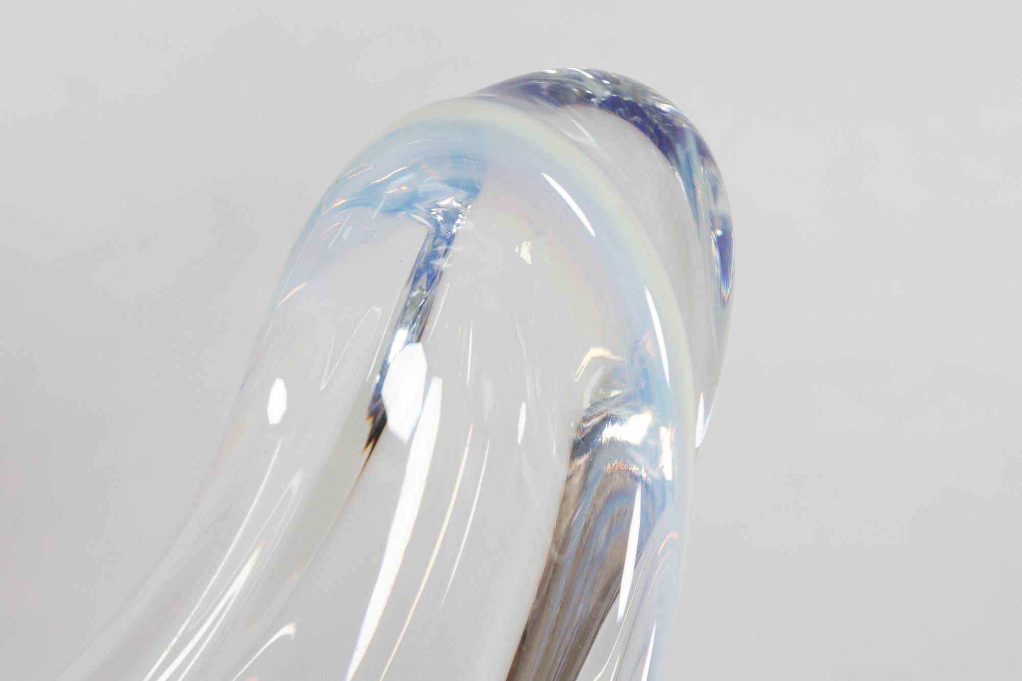 Cuenco de cristal moderno escandinavo, años 50 en venta 3