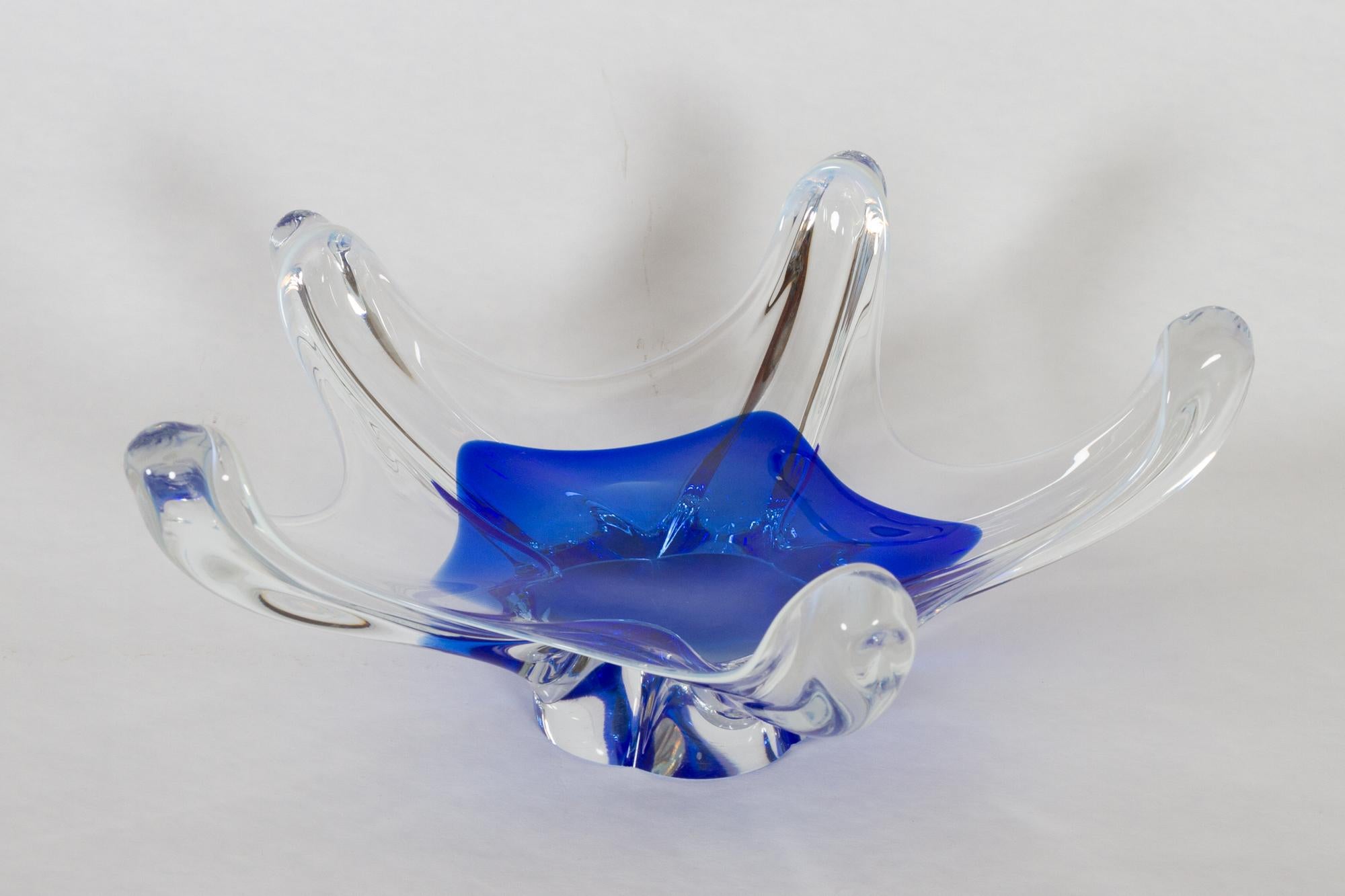 Scandinavian Modern Glass Bowl, 1950s In Good Condition For Sale In Asaa, DK