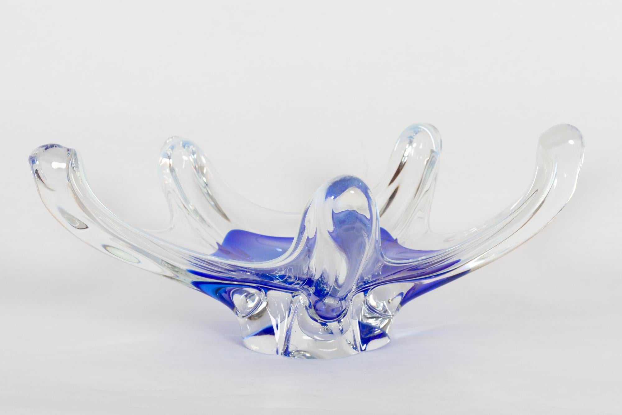 Cuenco de cristal moderno escandinavo, años 50 mediados del siglo XX en venta