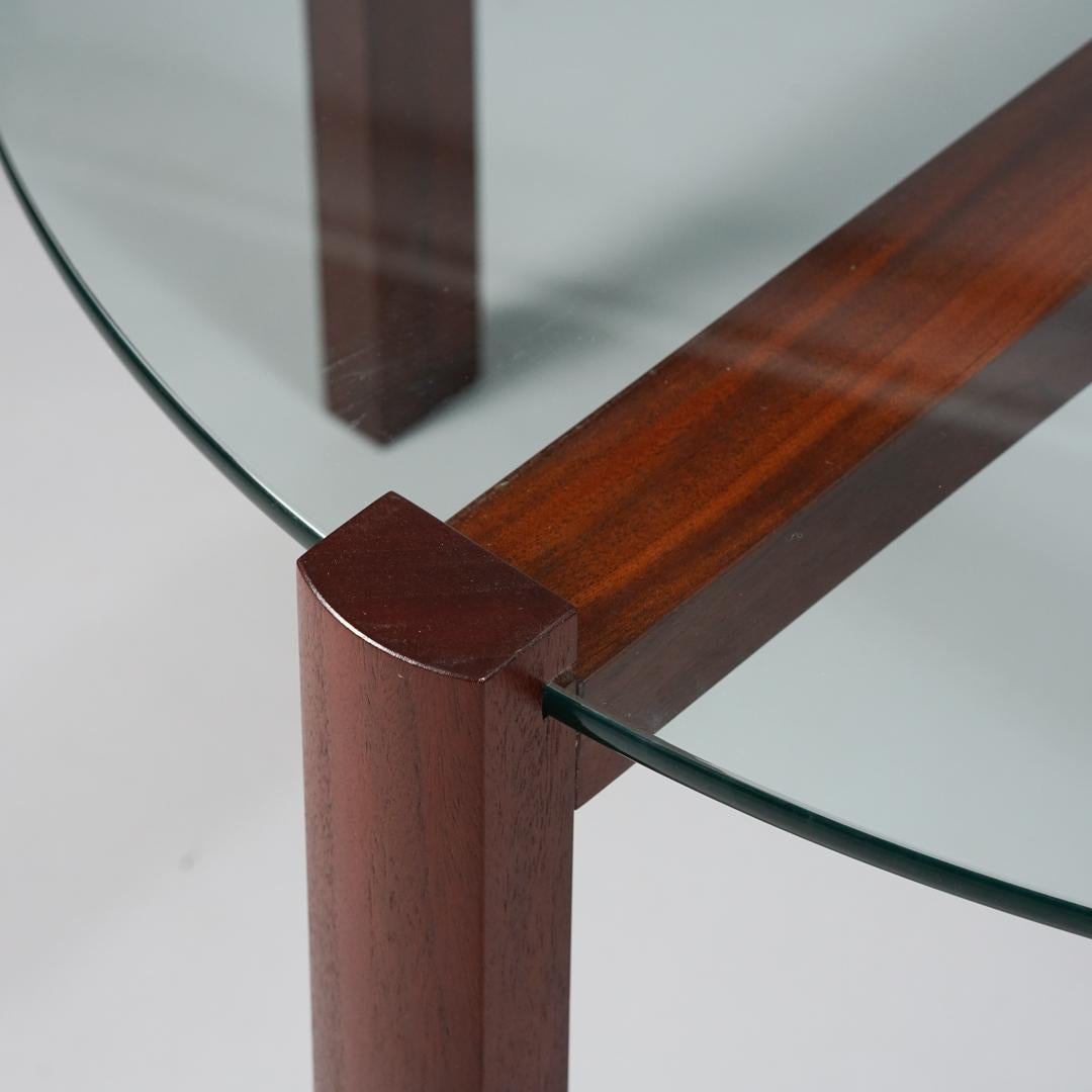 Unknown Scandinavian Modern Glass Coffee Table, 1980s/1990s For Sale