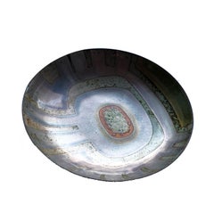 Bol moderne scandinave en verre émaillé sur cuivre signé par Saara Hopea