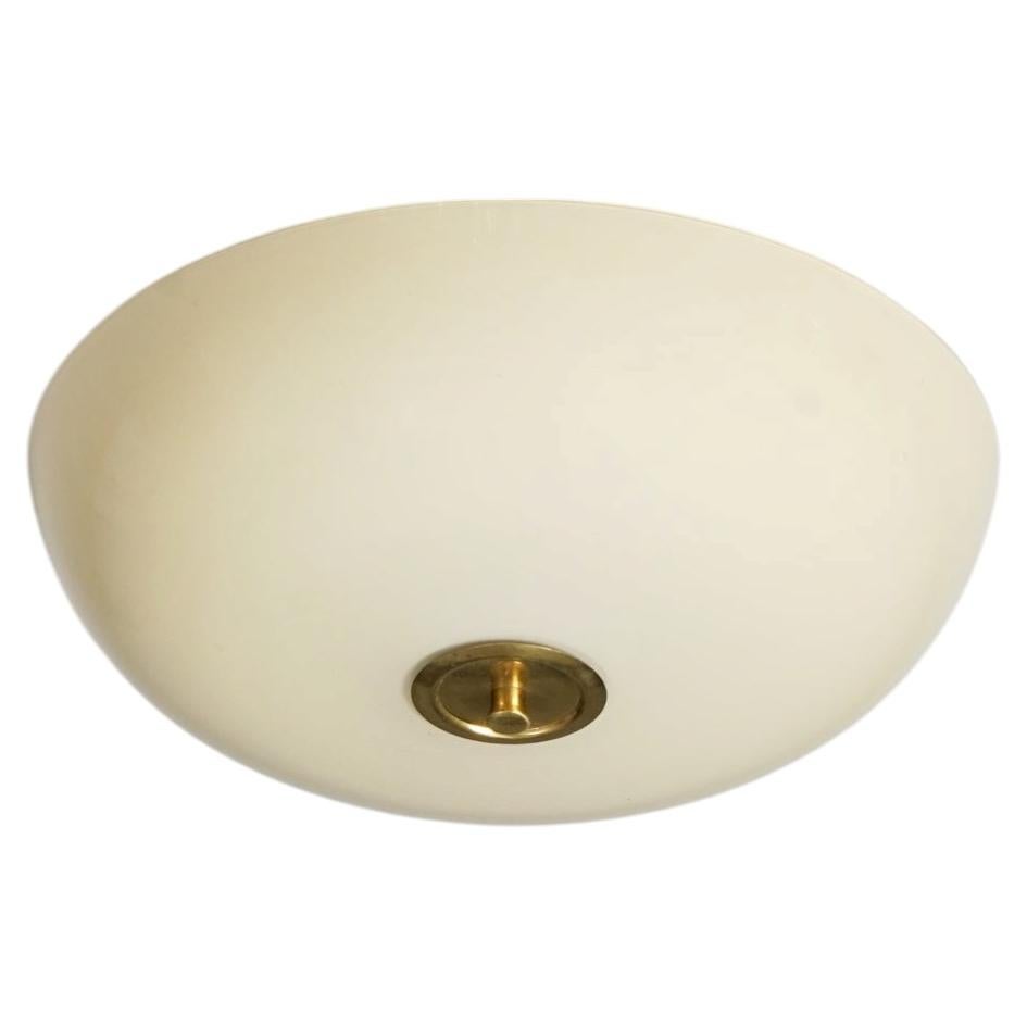 Scandinavian Modern Glass Flush Mount, Itsu Oy, Finland, 1950s