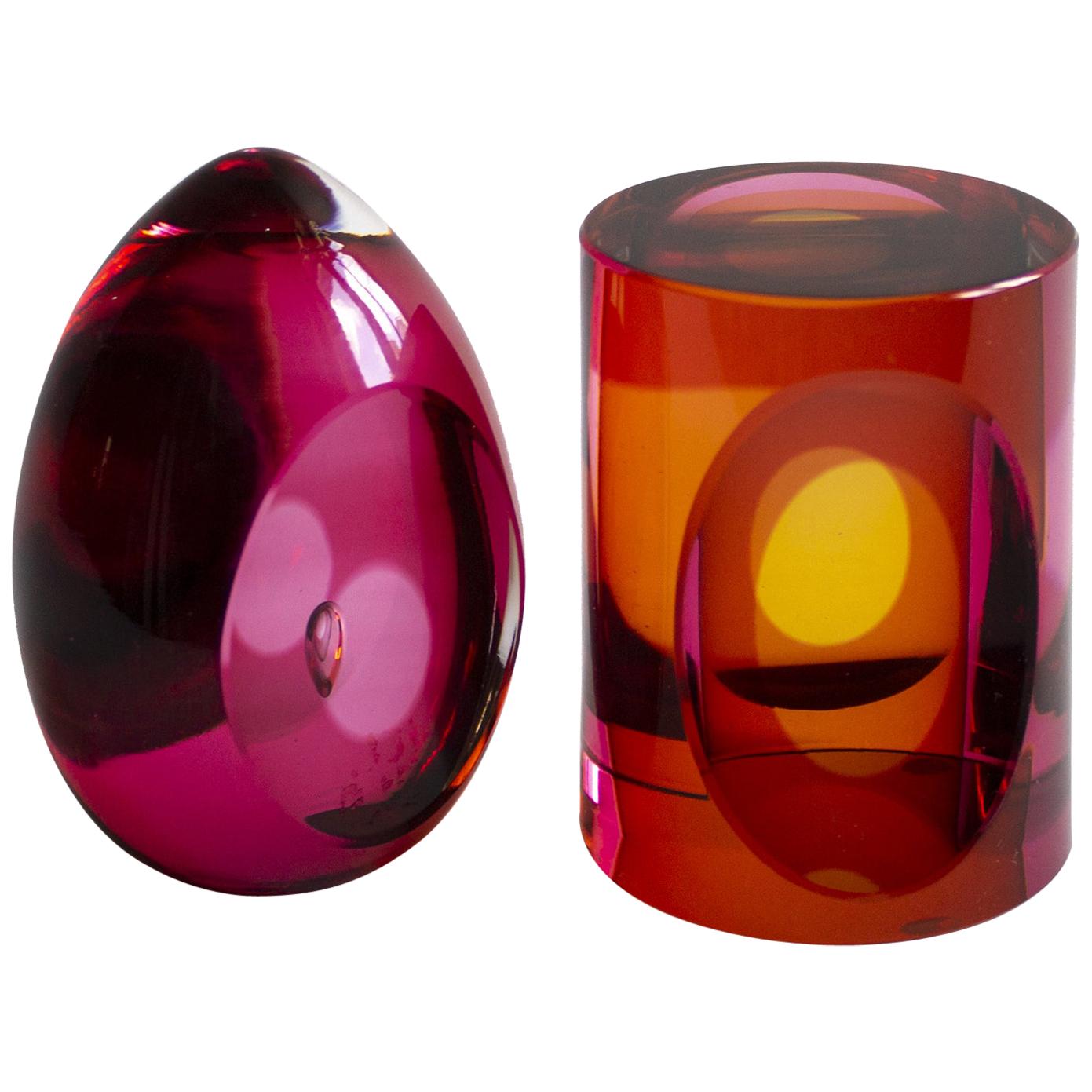 Scandinavian Modern Glass Sculpture by Swedish Designer Mona Morales-Schildt