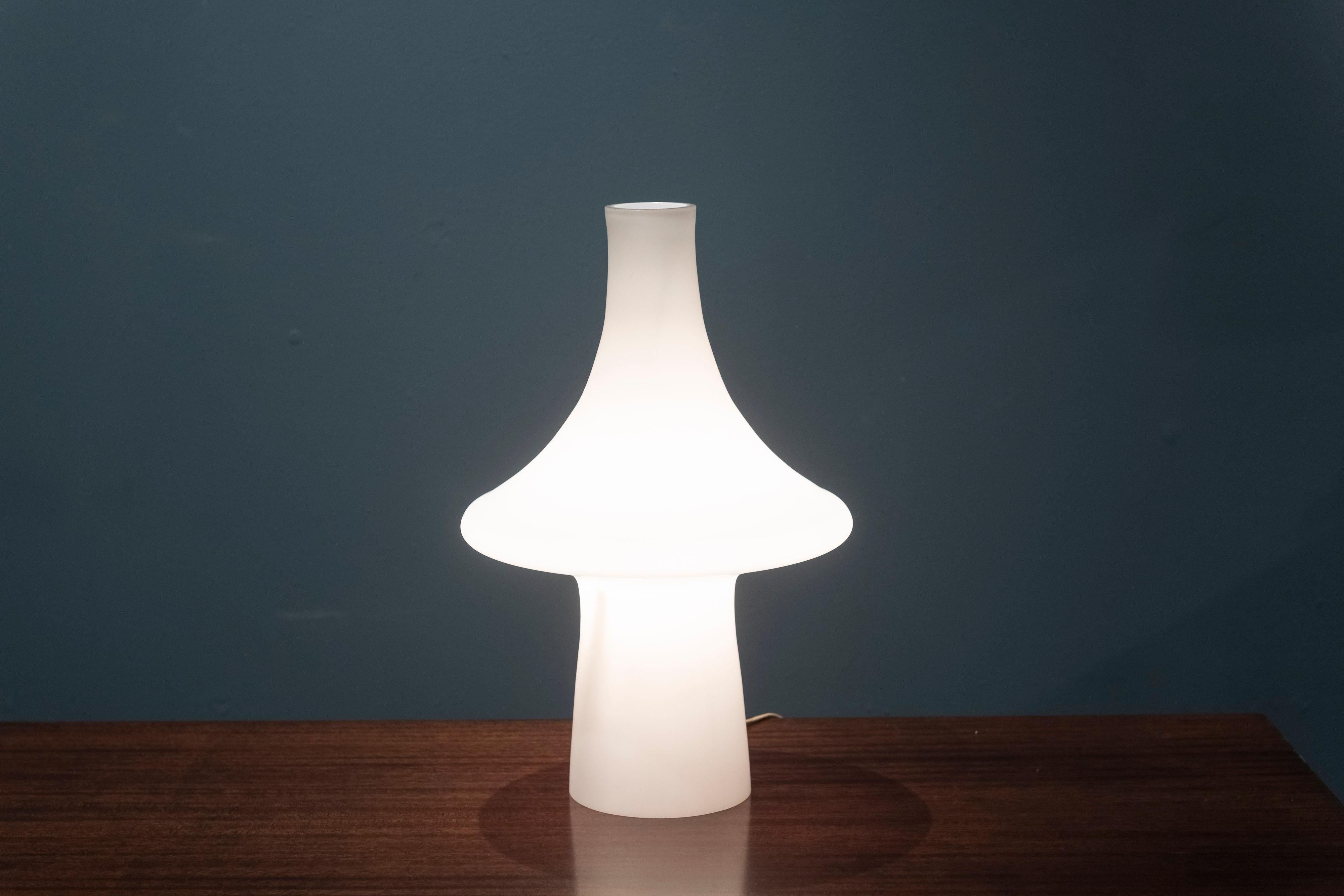 Art Glass Scandinavian Modern Glass Table Lamp For Sale