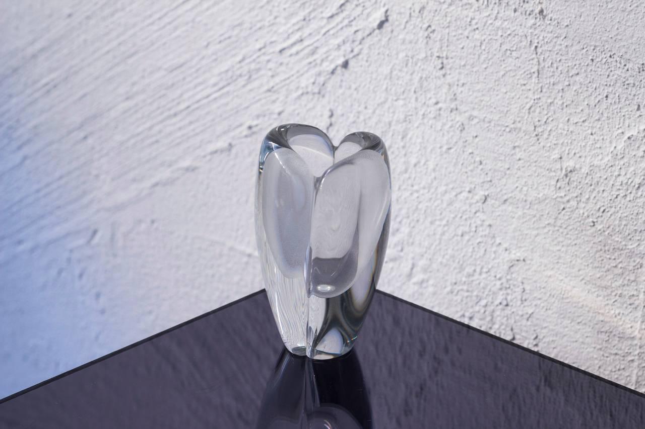 Finnish Scandinavian Modern Glass Vase by Kaj Franck for Nuutajärvi Notsjö, Finland