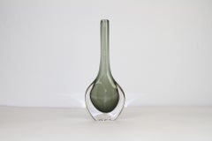 Skandinavische moderne Glasvase von Nils Landberg für Orrefors, 1950er Jahre