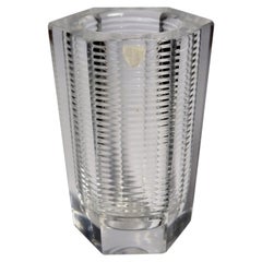 Jarrón de cristal moderno escandinavo de Orrefor, años 30