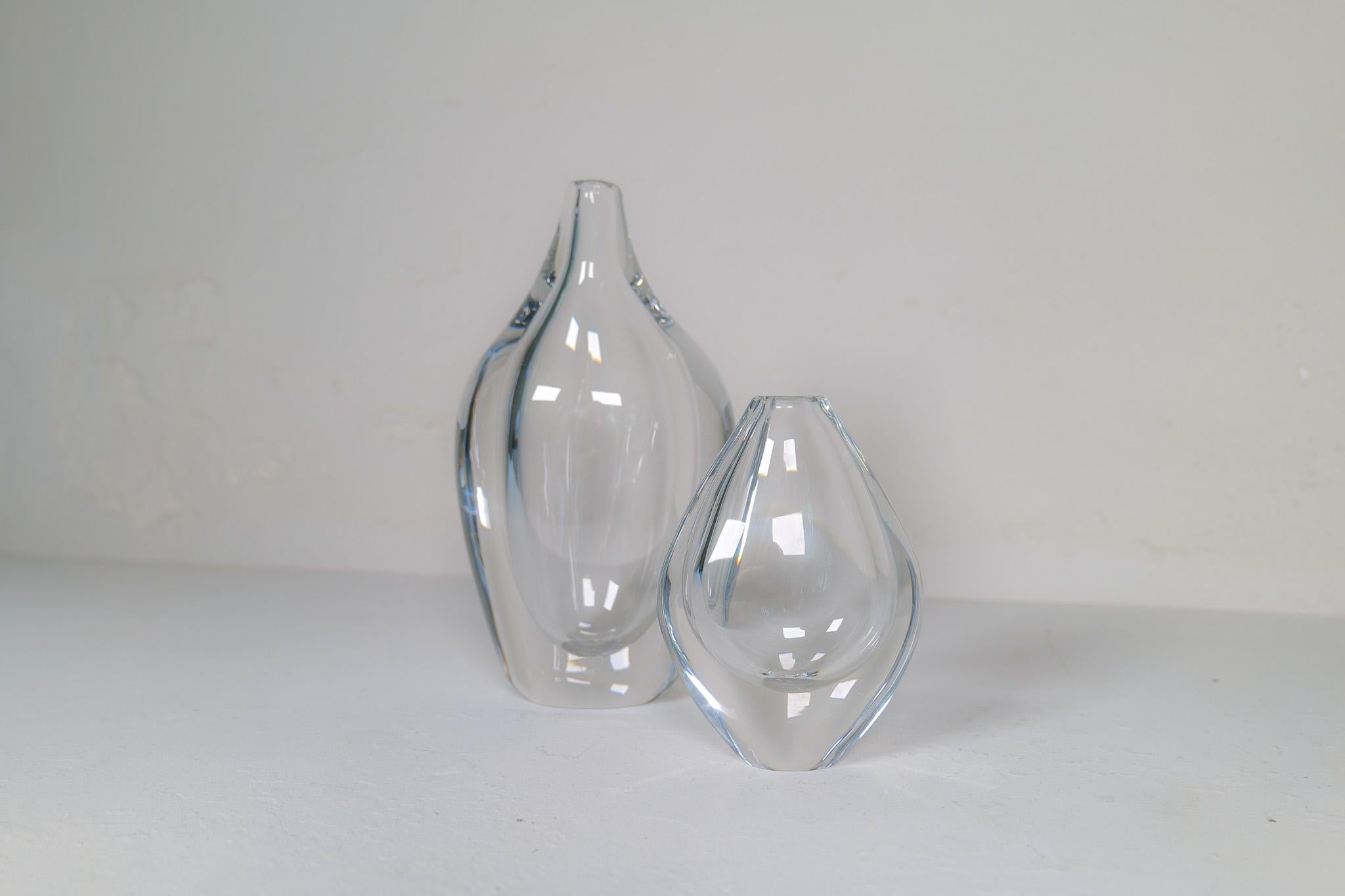 Scandinavian Modern Glass Vases Orrefors  Erika Lagerbielke, Sweden In Good Condition For Sale In Hillringsberg, SE