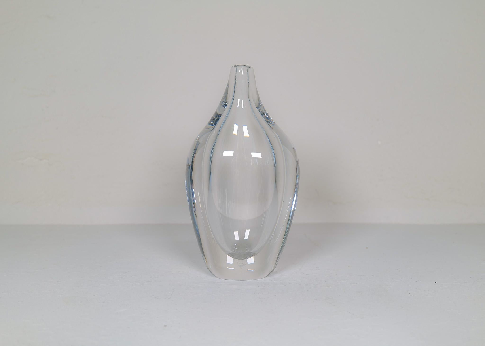 Art Glass Scandinavian Modern Glass Vases Orrefors  Erika Lagerbielke, Sweden For Sale