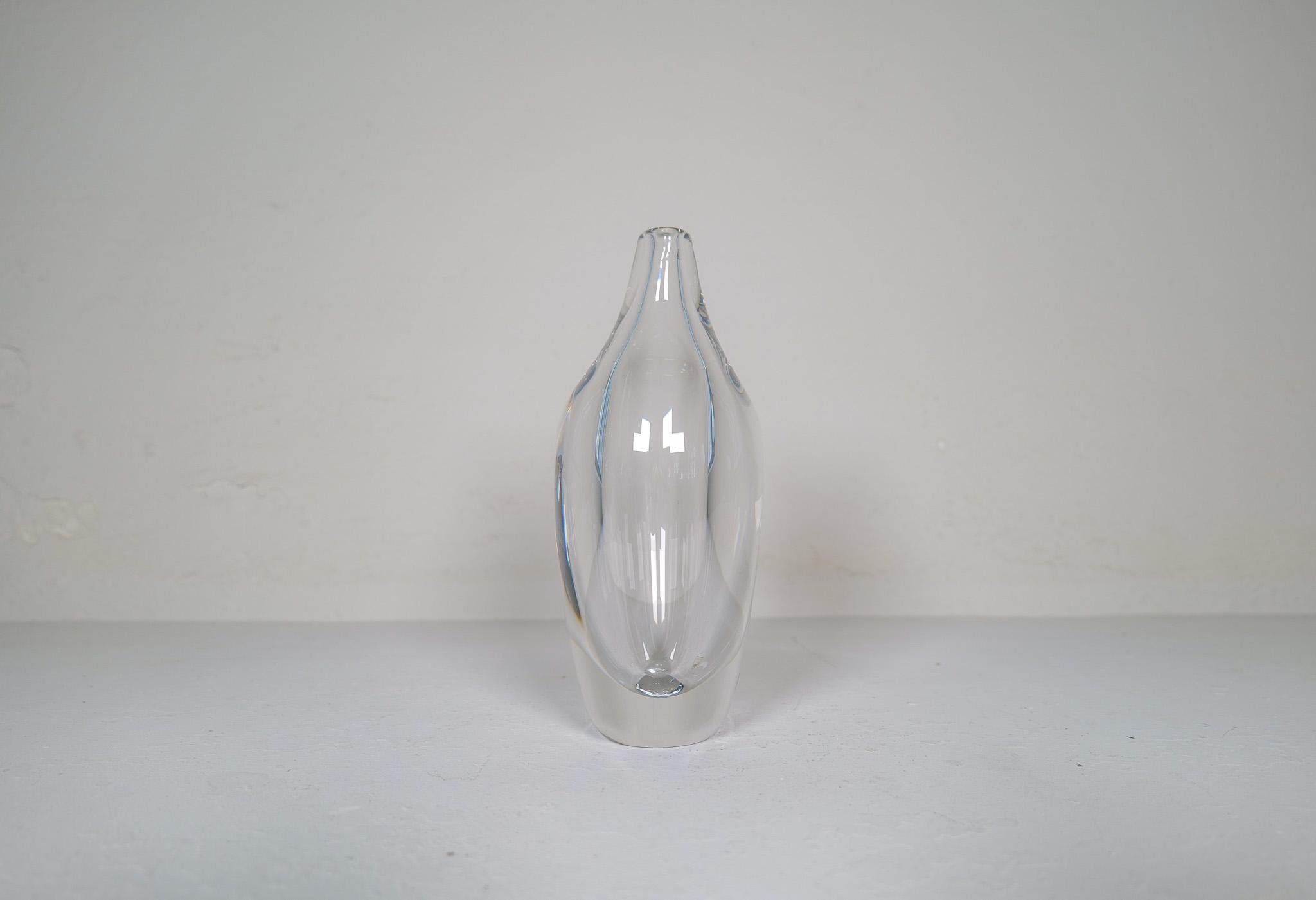 Scandinavian Modern Glass Vases Orrefors  Erika Lagerbielke, Sweden For Sale 3