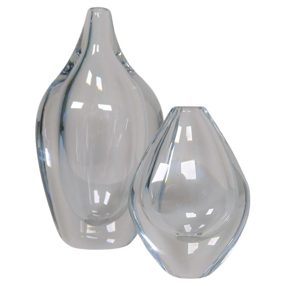 Scandinavian Modern Glass Vases Orrefors  Erika Lagerbielke, Sweden For Sale