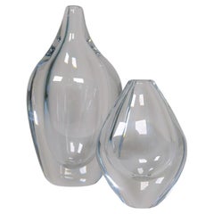 Scandinavian Modern Glass Vases Orrefors  Erika Lagerbielke, Sweden