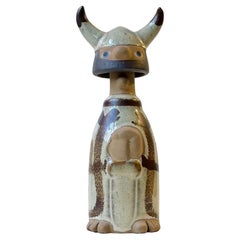 Figurine Viking moderne scandinave en céramique émaillée, 1970