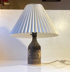 Scandinavian Modern Glazed Stoneware Table Lamp by Per Engstrom, 1970s