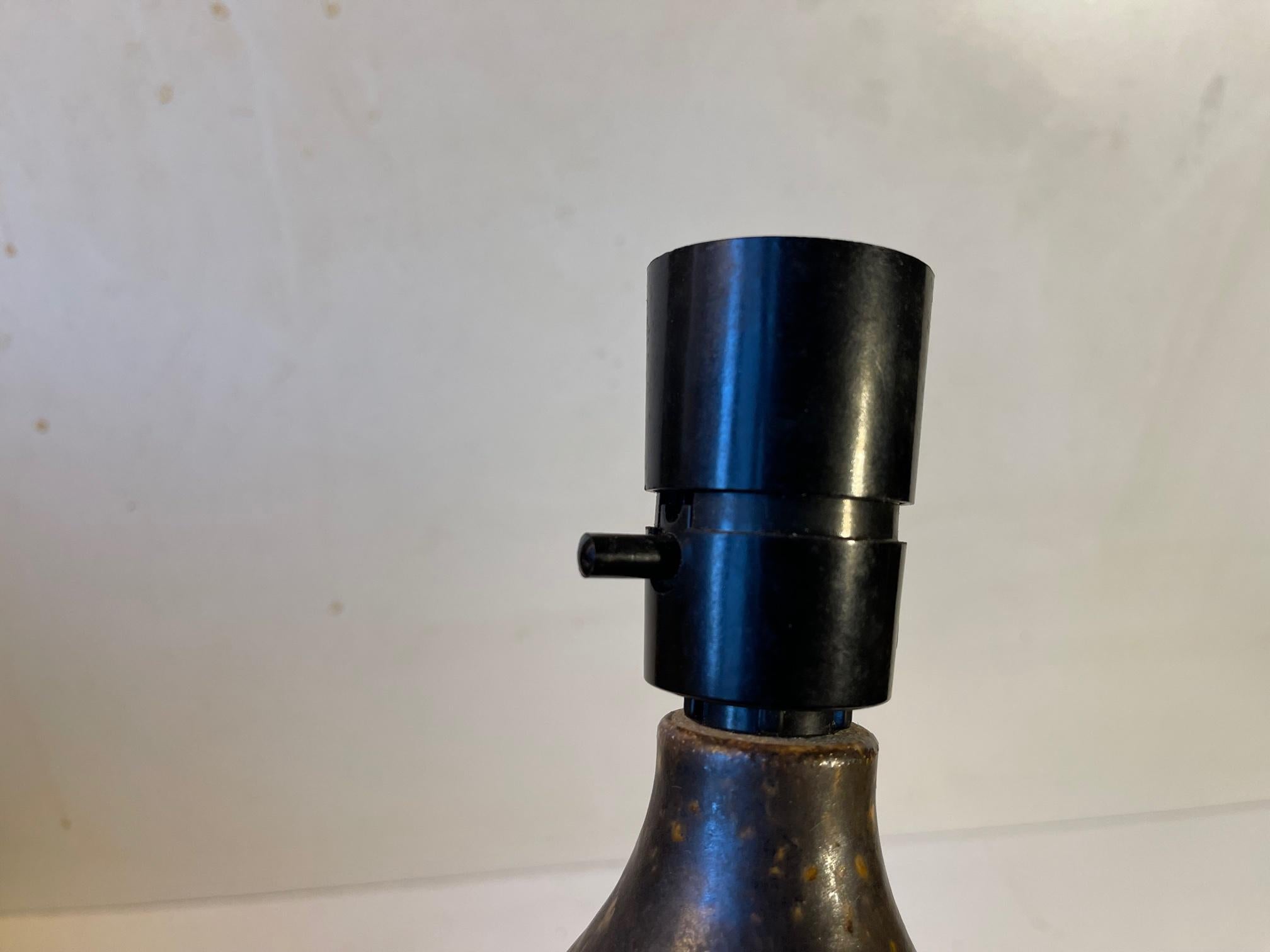 Scandinavian Modern Glazed Stoneware Table Lamp by Per Engstrom, 1970s For Sale 4