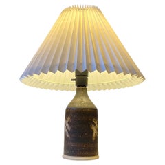 Scandinavian Modern Glazed Stoneware Table Lamp by Per Engstrom, 1970s
