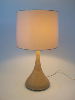 Skandinavische moderne glasierte Studio-Keramik-Tischlampe - Dänemark - CIRCA 1960's