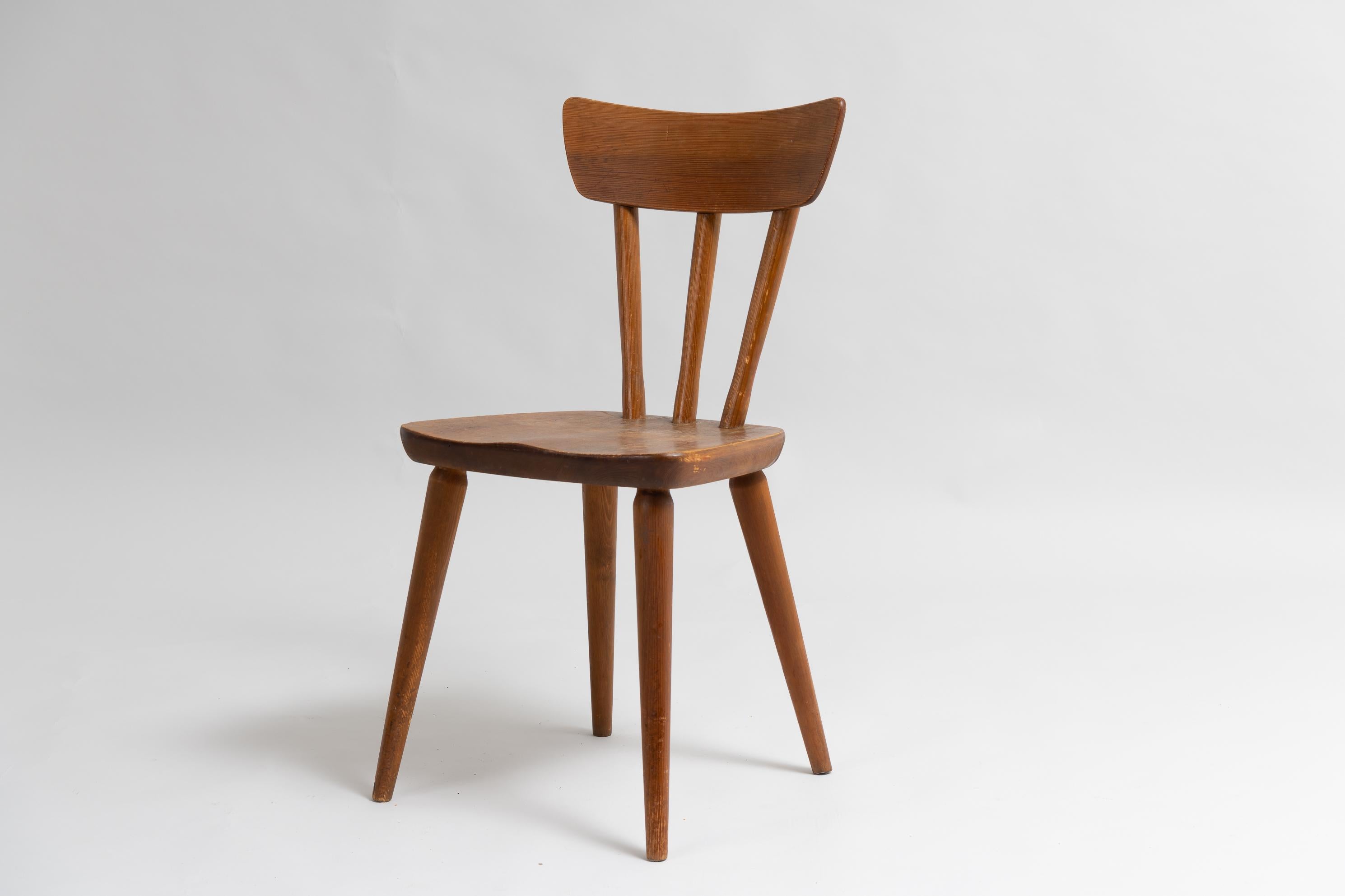 20th Century Scandinavian Modern Göran Malmvall Svensk Fur Pine Chairs