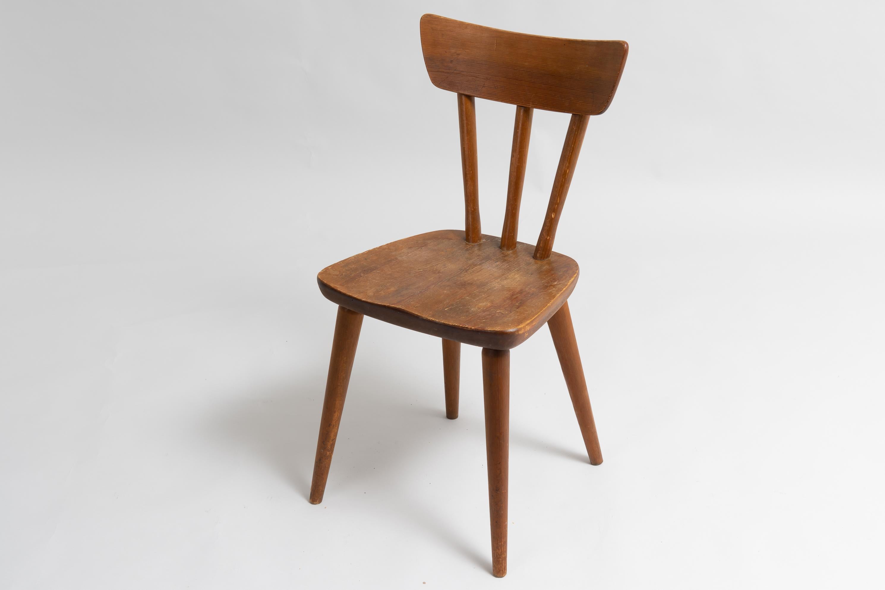 Scandinavian Modern Göran Malmvall Svensk Fur Pine Chairs 1