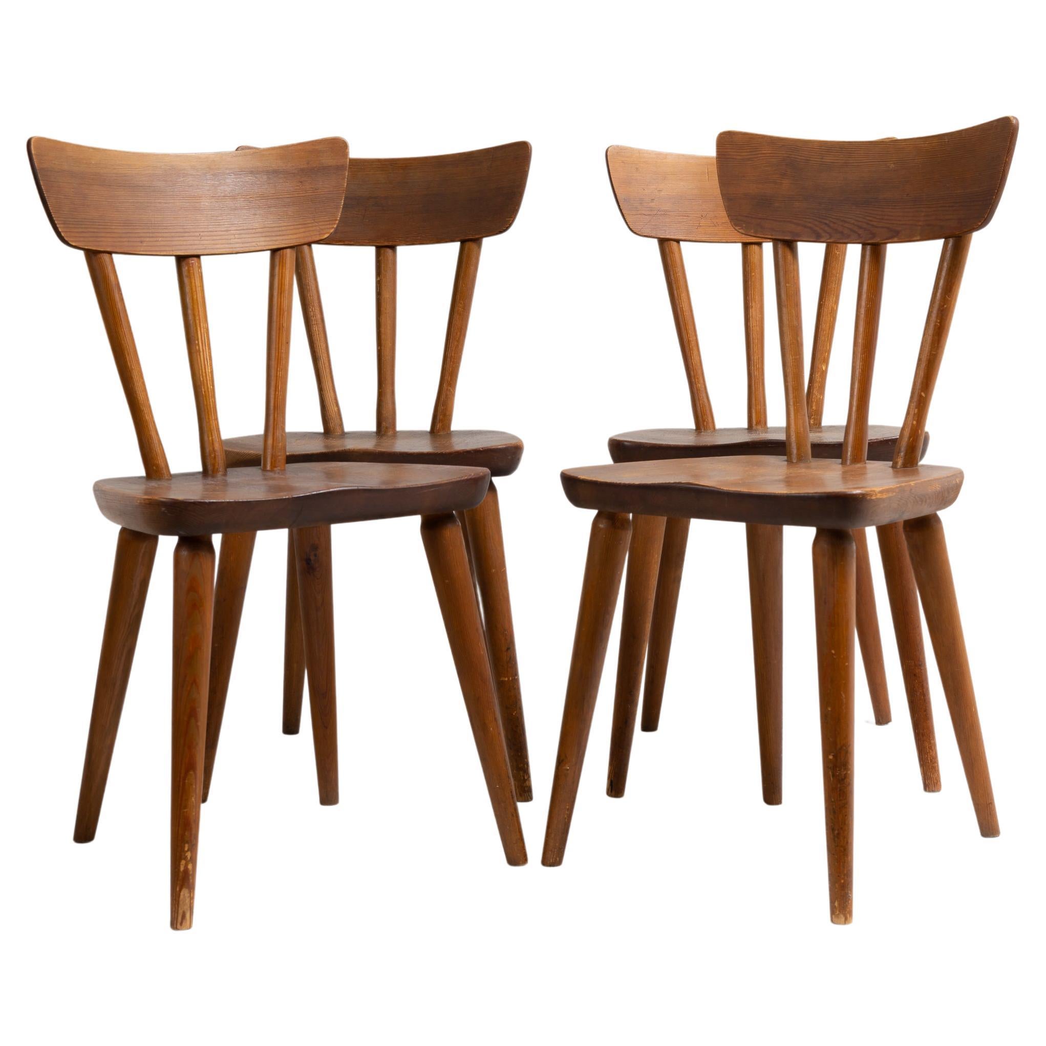 Scandinavian Modern Göran Malmvall Svensk Fur Pine Chairs