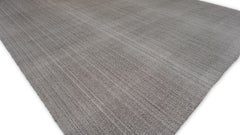 Scandinavian Modern Gray, White and Tan Wool Flatweave Rug 10'4''x13'3''