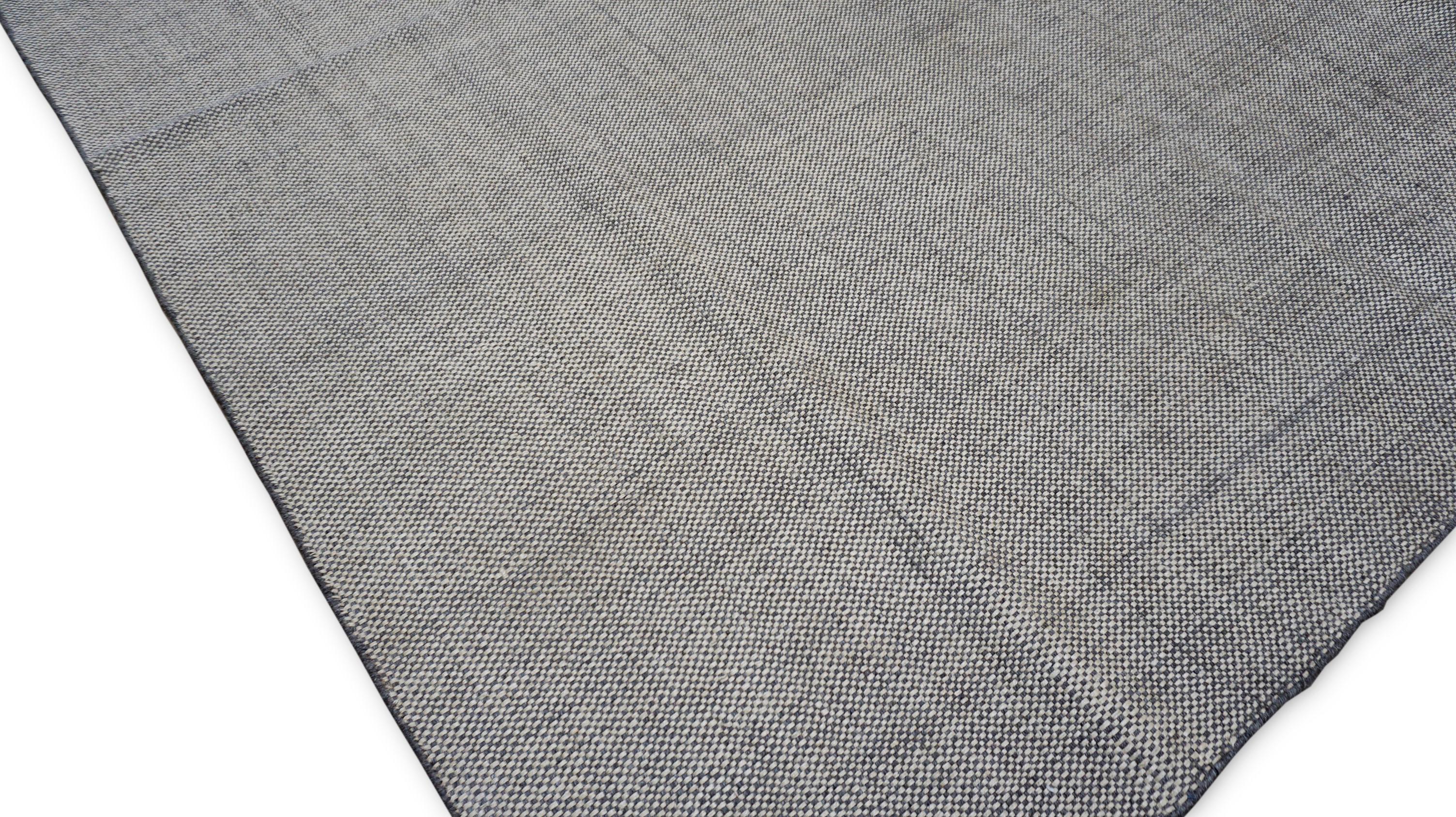 Kilim escandinavo moderno de lana de color gris 9'6''x14'4'' Asiático en venta