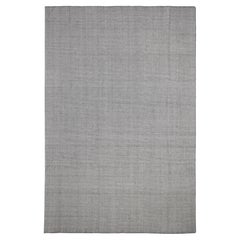 Scandinavian Modern Grey Colored Wool Kilim 9'6''x14'4''