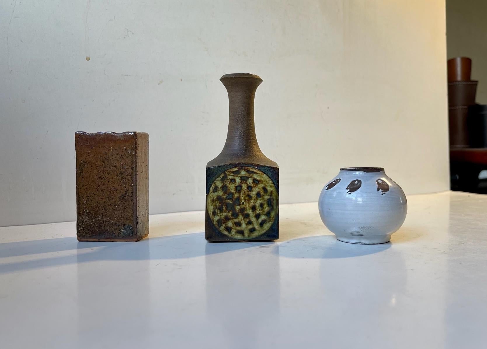 Mid-20th Century Scandinavian Modern Group of Ceramic Studio Vases, 1960s For Sale