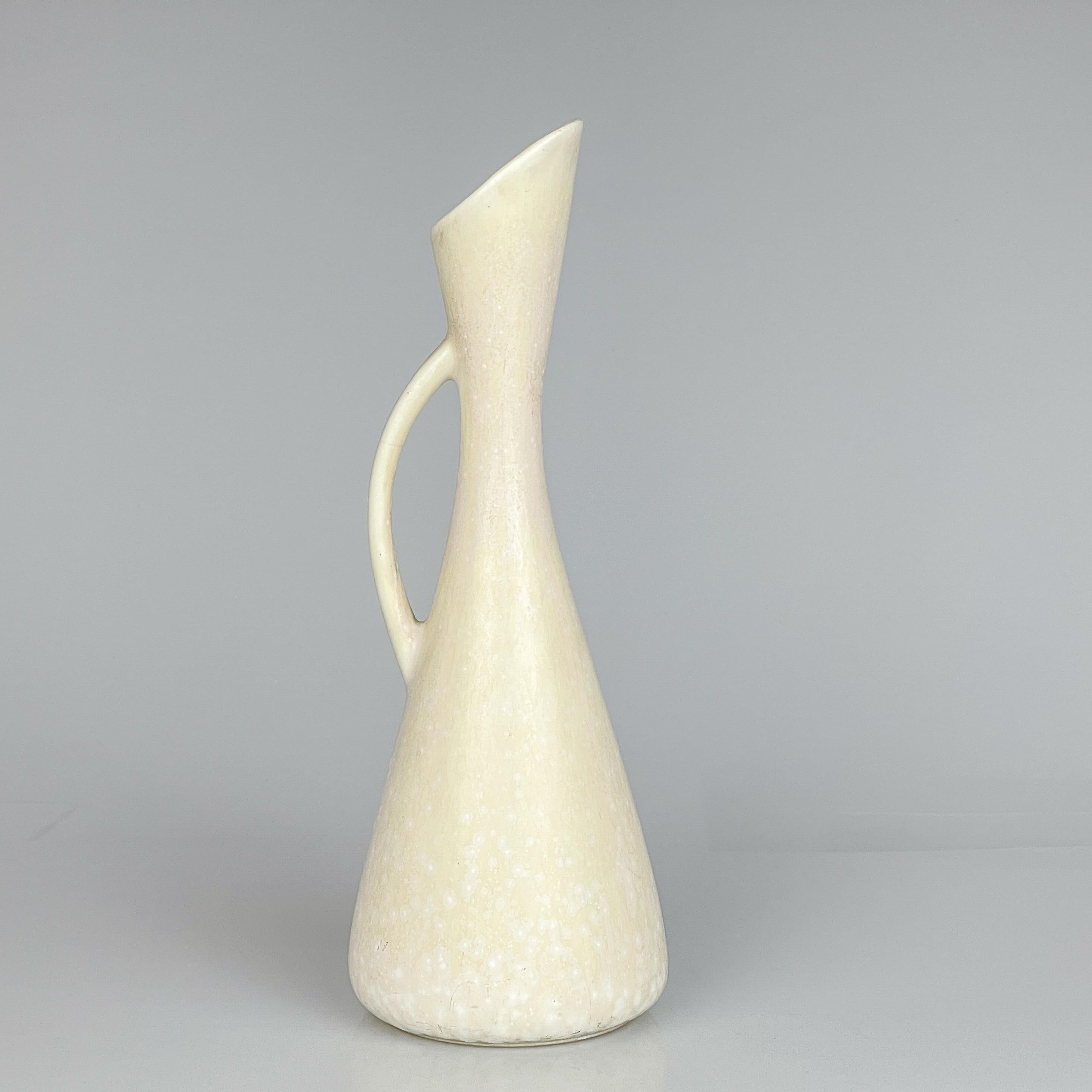 Mid-20th Century Scandinavian Modern Gunnar Nylund Stoneware vase pitcher Rörstrand ca 1955 For Sale