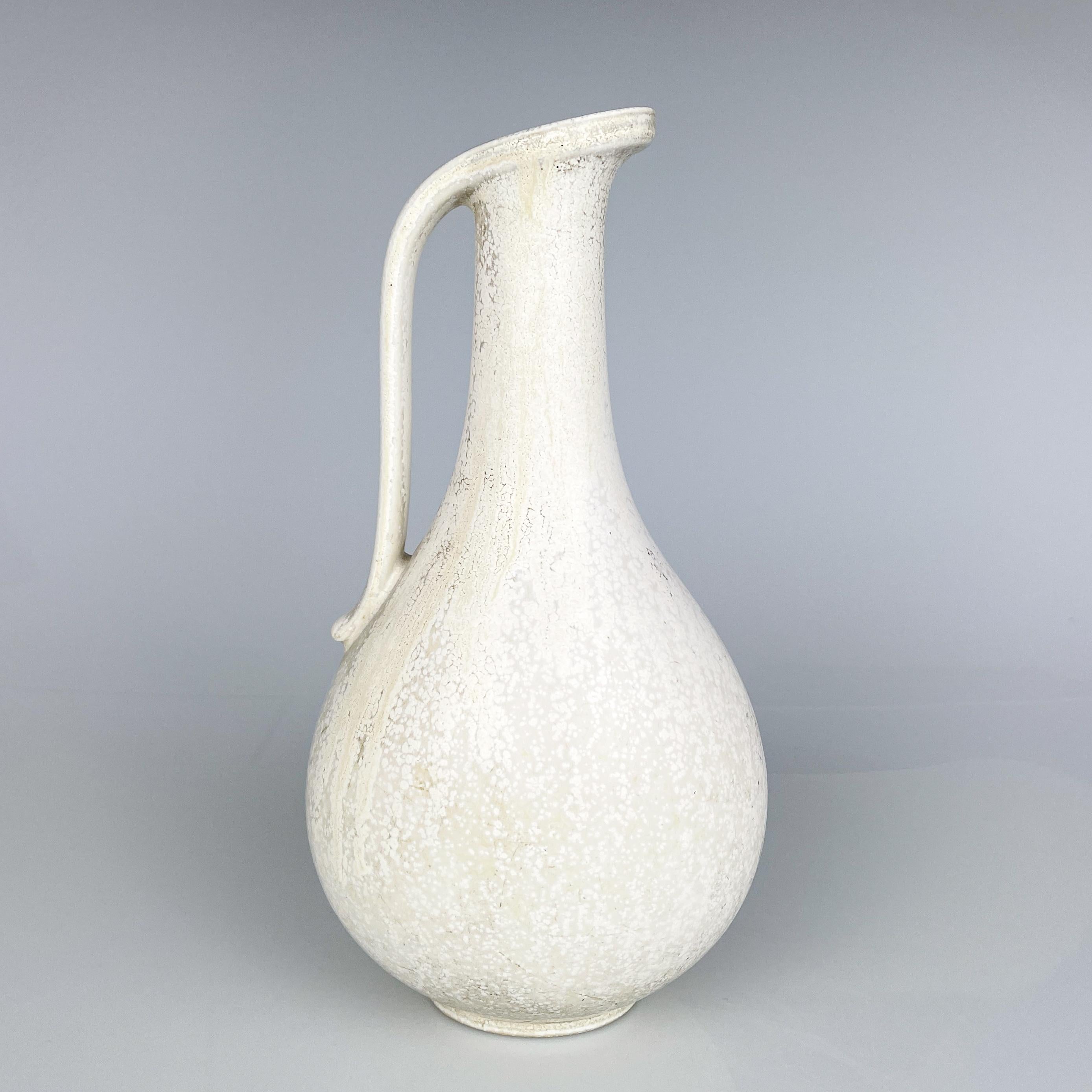 Mid-20th Century Scandinavian Modern Gunnar Nylund Stoneware vase pitcher Rörstrand ca 1955 For Sale