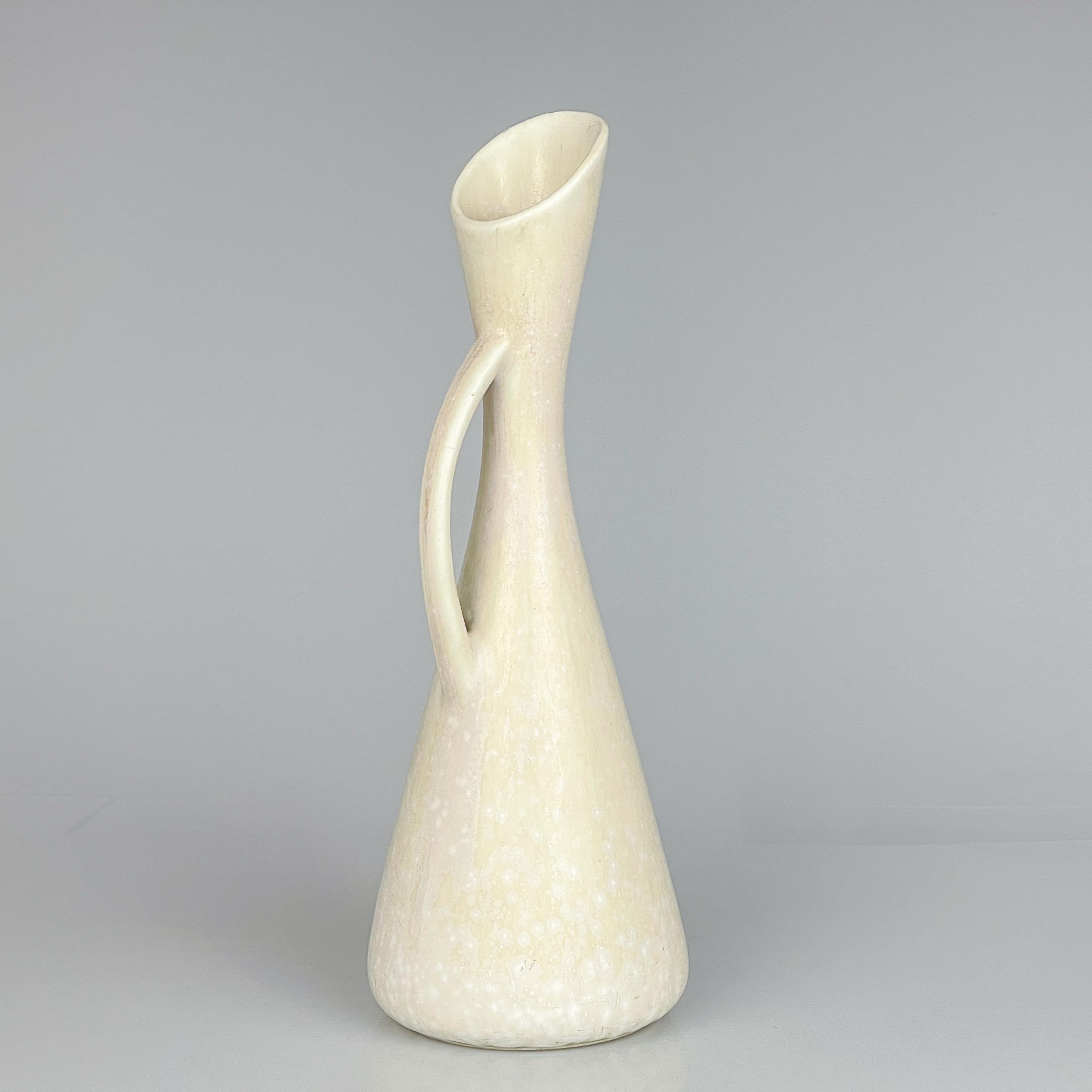 Ceramic Scandinavian Modern Gunnar Nylund Stoneware vase pitcher Rörstrand ca 1955 For Sale