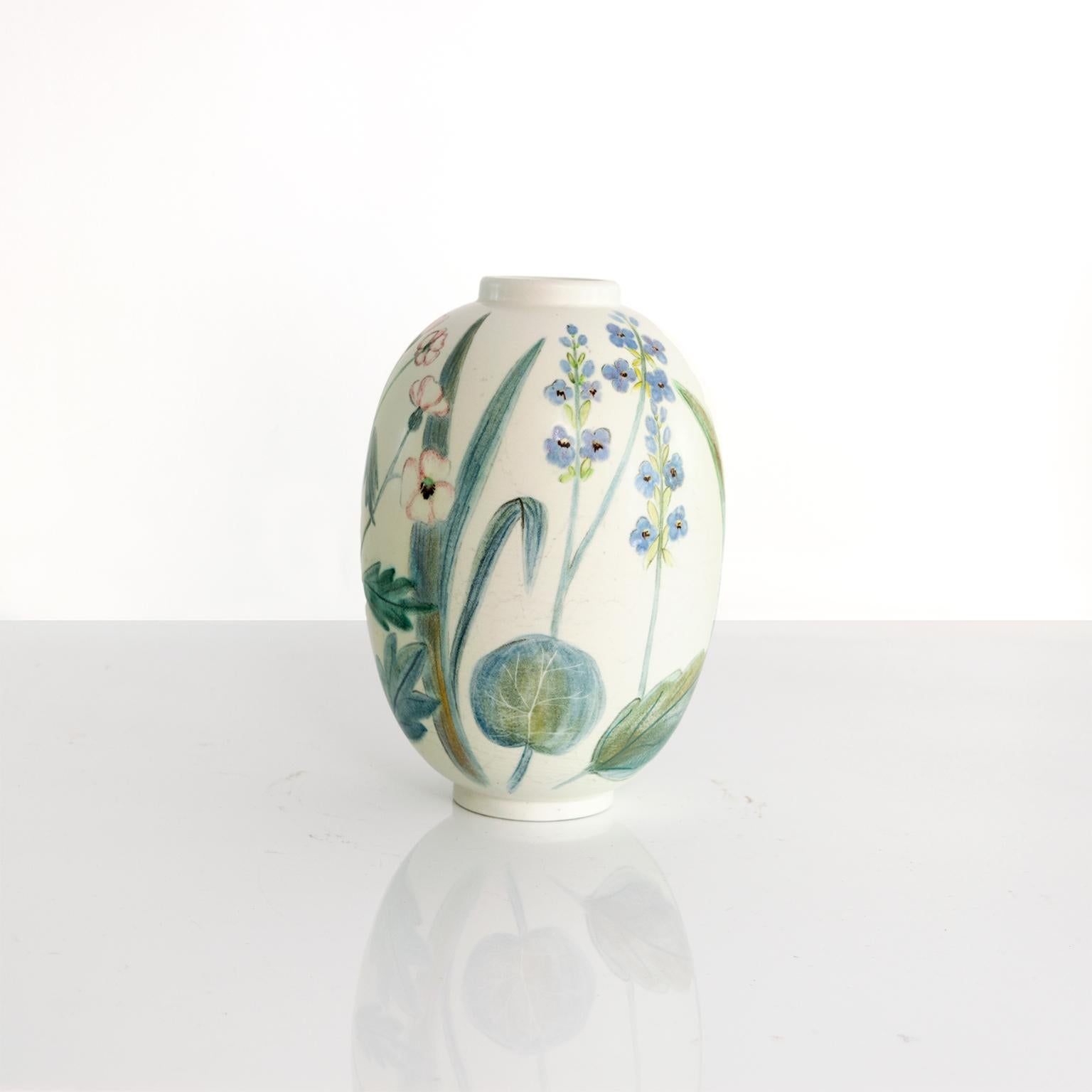 20th Century Scandinavian Modern hand painted ceramic vases by Carl-Harry Stålhane, Rorstrand