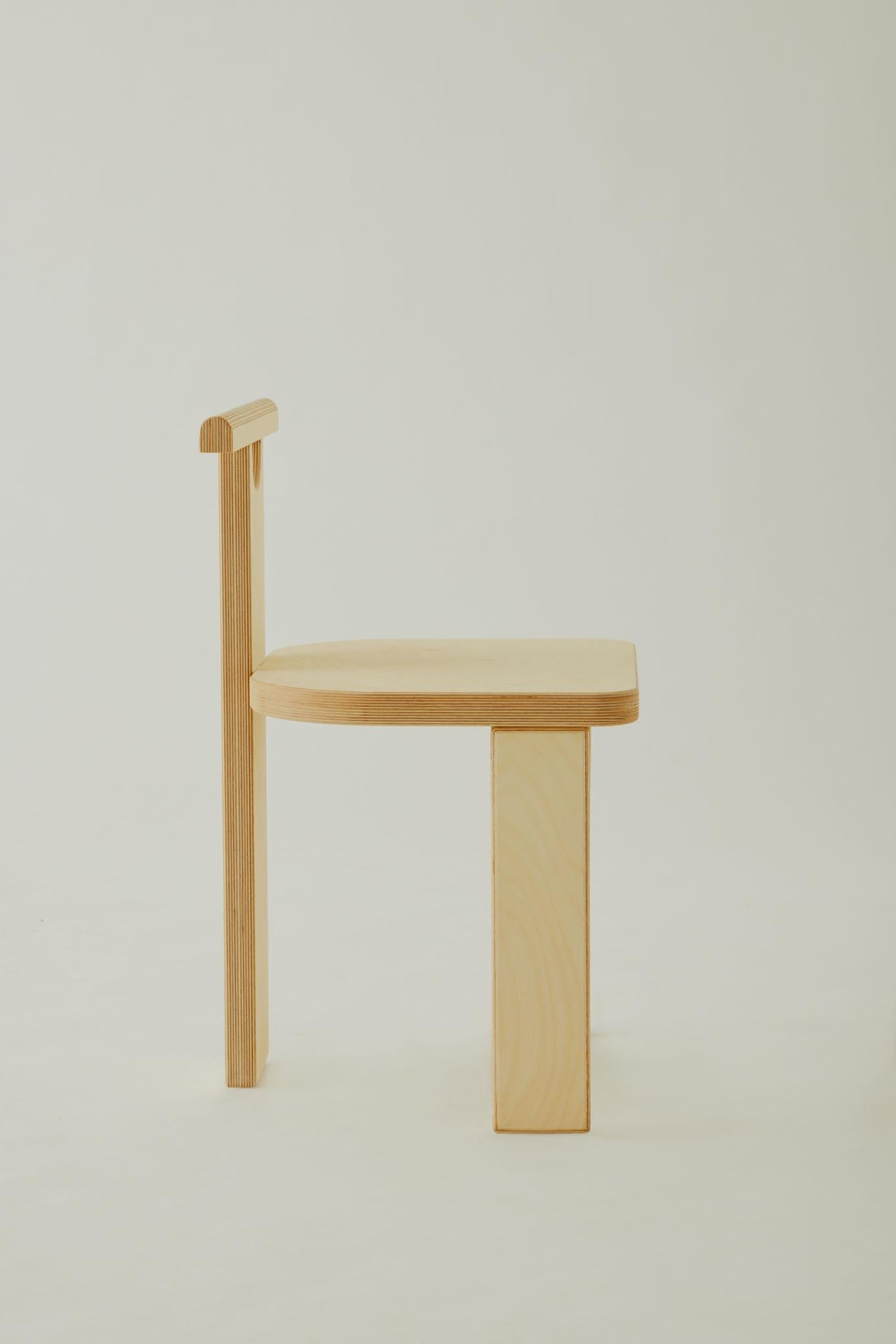 American Scandinavian Modern Handcrafted Tetris Chair - by The Future is Flat For Sale