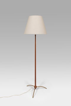 Scandinavian Modern Hans-Agne Jakobsson floor lamp Teak and brass, 1960's