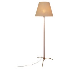 Lampada da terra The Scandinavian Modern Hans-Agne Jakobsson Teak e ottone, anni '60