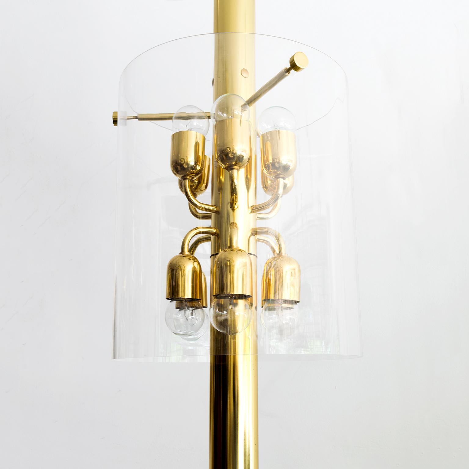 Scandinavian Modern Hans-Agne Jakobsson Polished Brass Cylinder Pendant In Good Condition In New York, NY