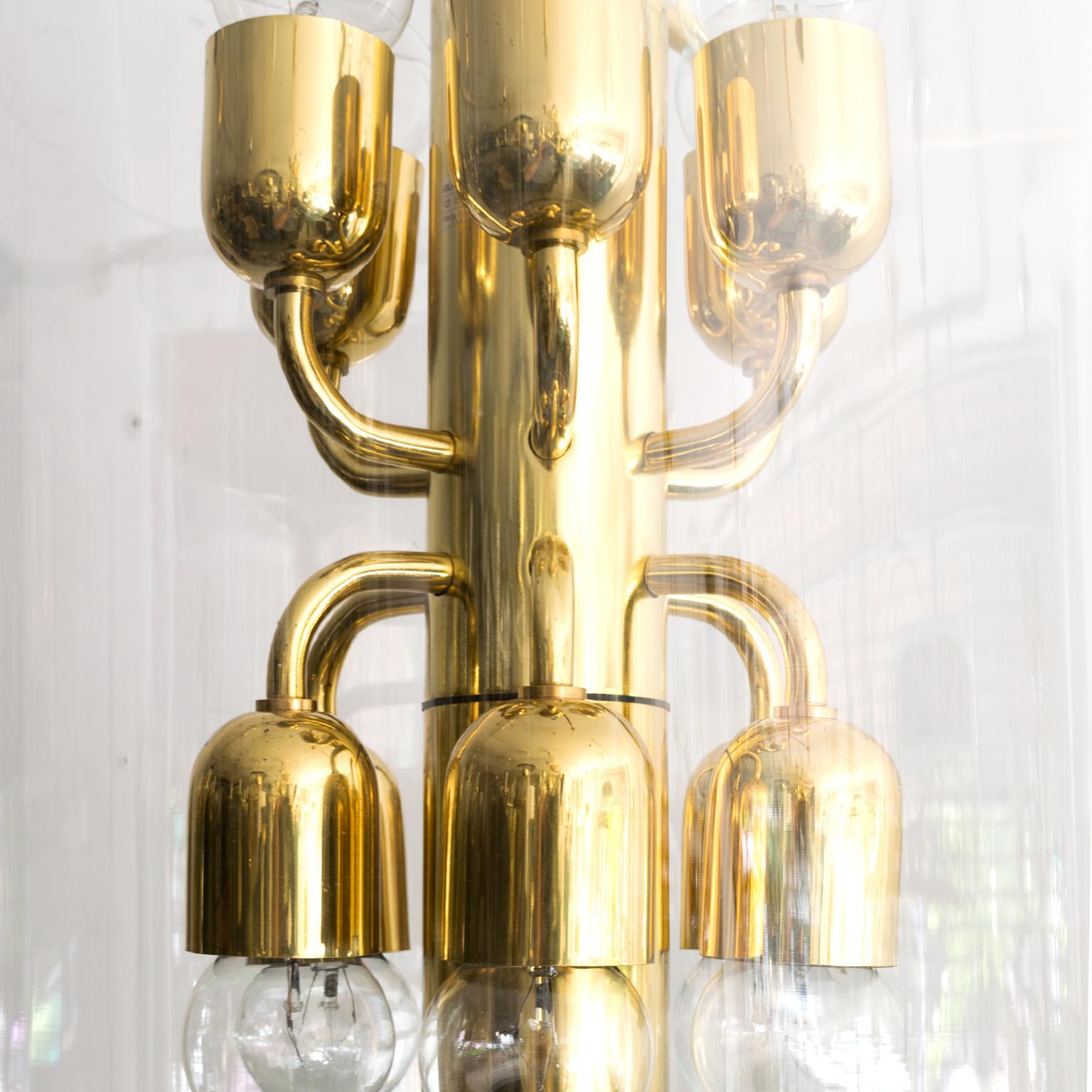 20th Century Scandinavian Modern Hans-Agne Jakobsson Polished Brass Cylinder Pendant