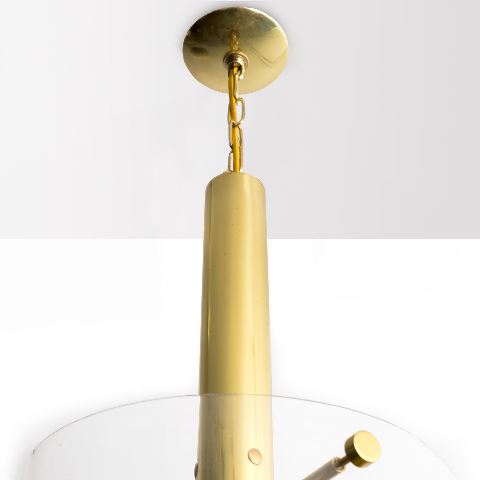 Scandinavian Modern Hans-Agne Jakobsson Polished Brass Cylinder Pendant 2