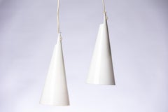 Scandinavian Modern Hans Bergstöm model "Struten", Set of 2, white acrylic