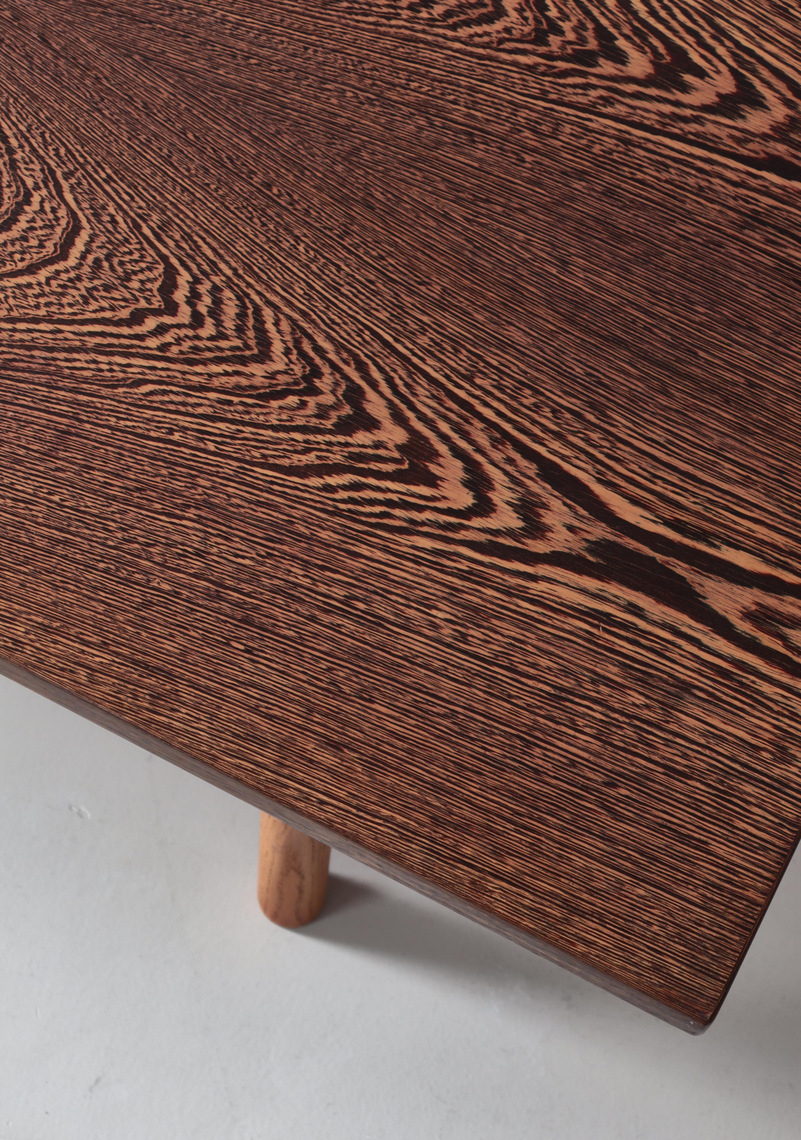 Scandinavian Modern Hans J. Wegner Coffee Table in Wenge & Oak, 1950s For Sale 3
