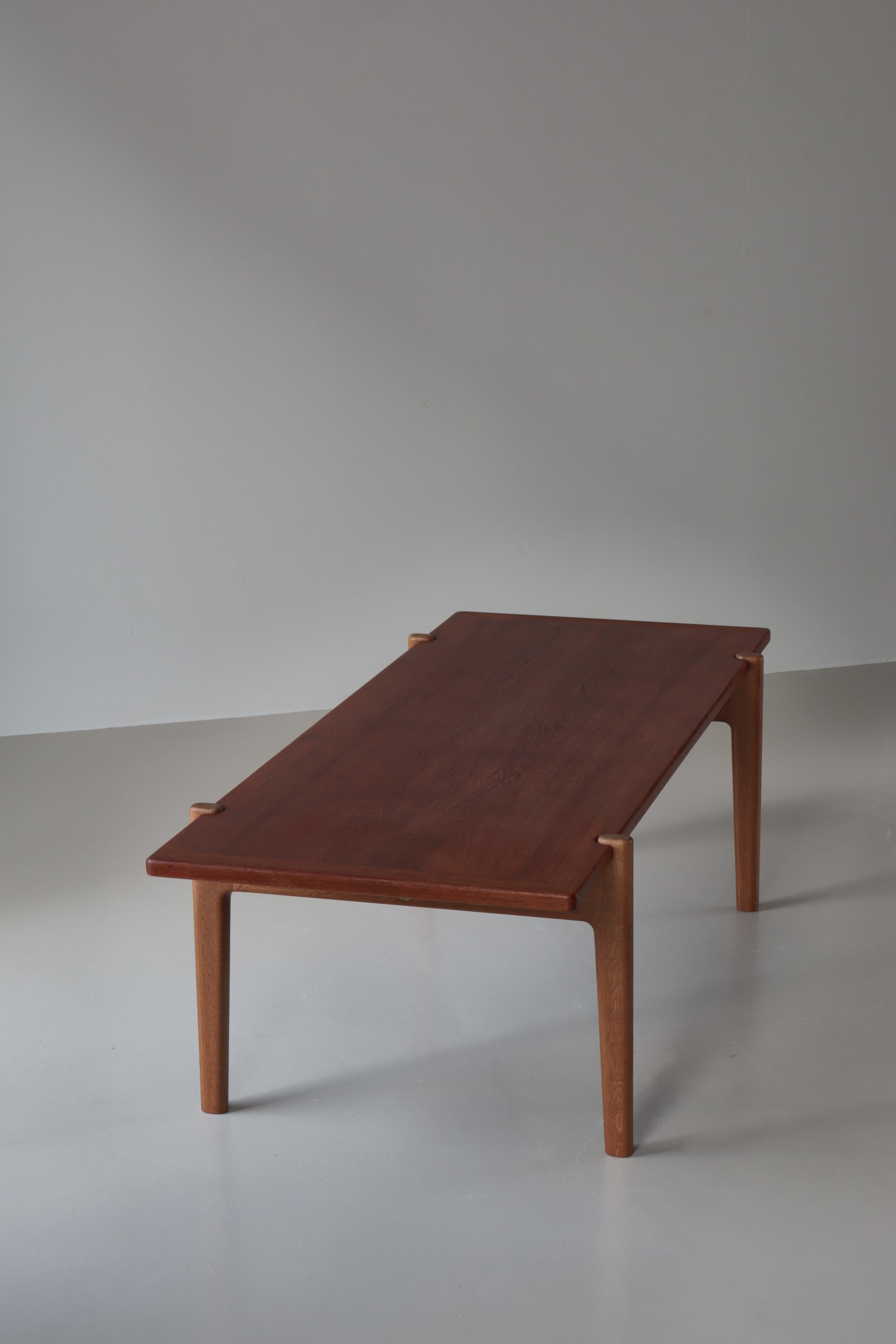 Scandinavian Modern Hans J. Wegner Teak & Oakwood Table Model 
