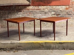 Scandinavian Modern Haug Snekkeri Teak End Tables, A Pair