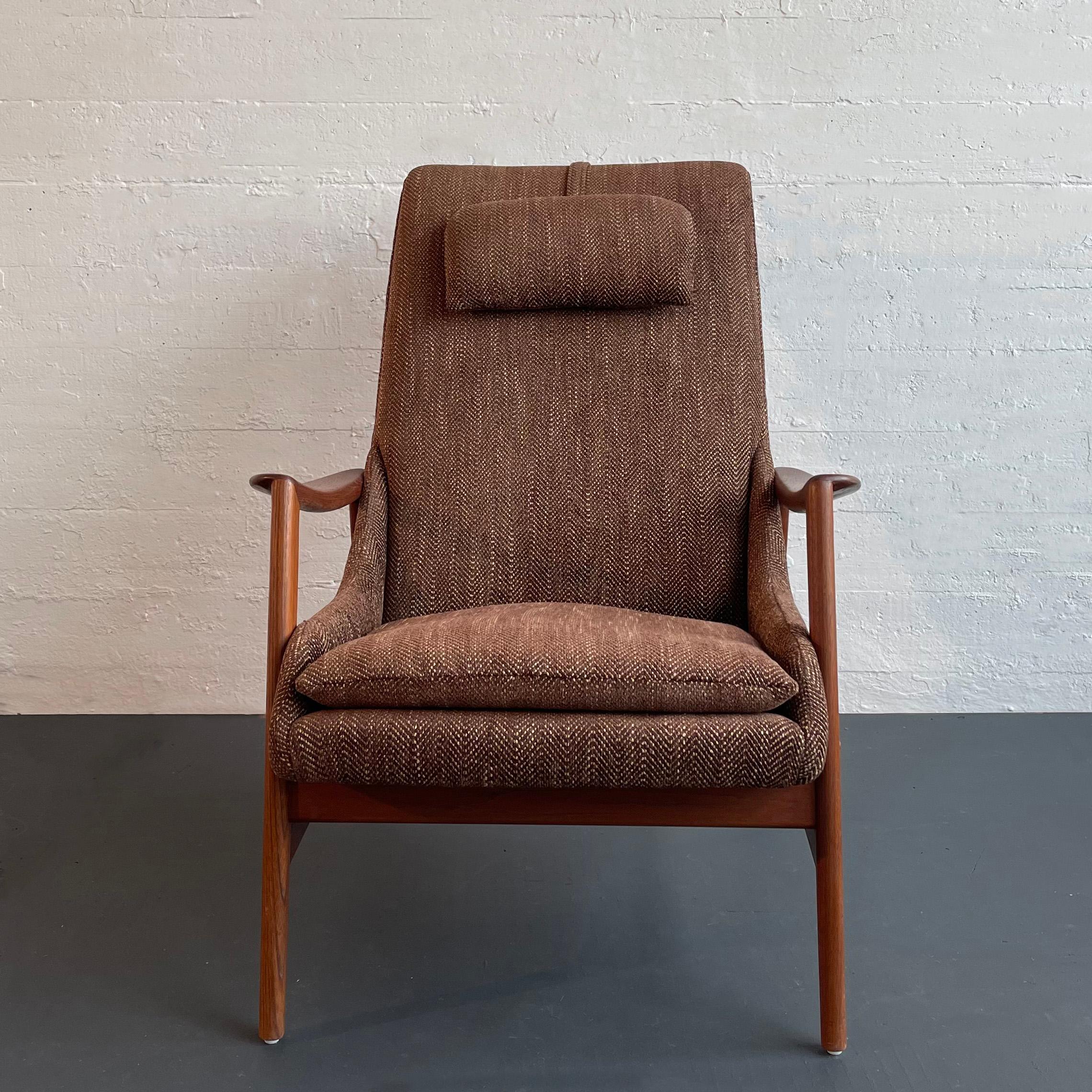 Scandinavian Modern High-Back Armchair By Folke Ohlsson For DUX 4