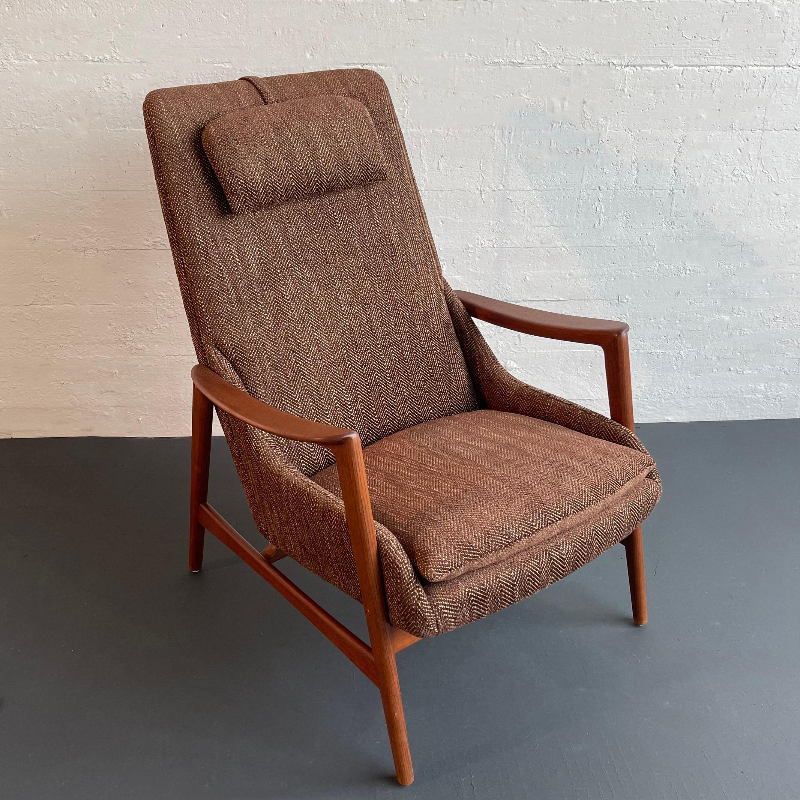 Swedish Scandinavian Modern High-Back Armchair By Folke Ohlsson For DUX