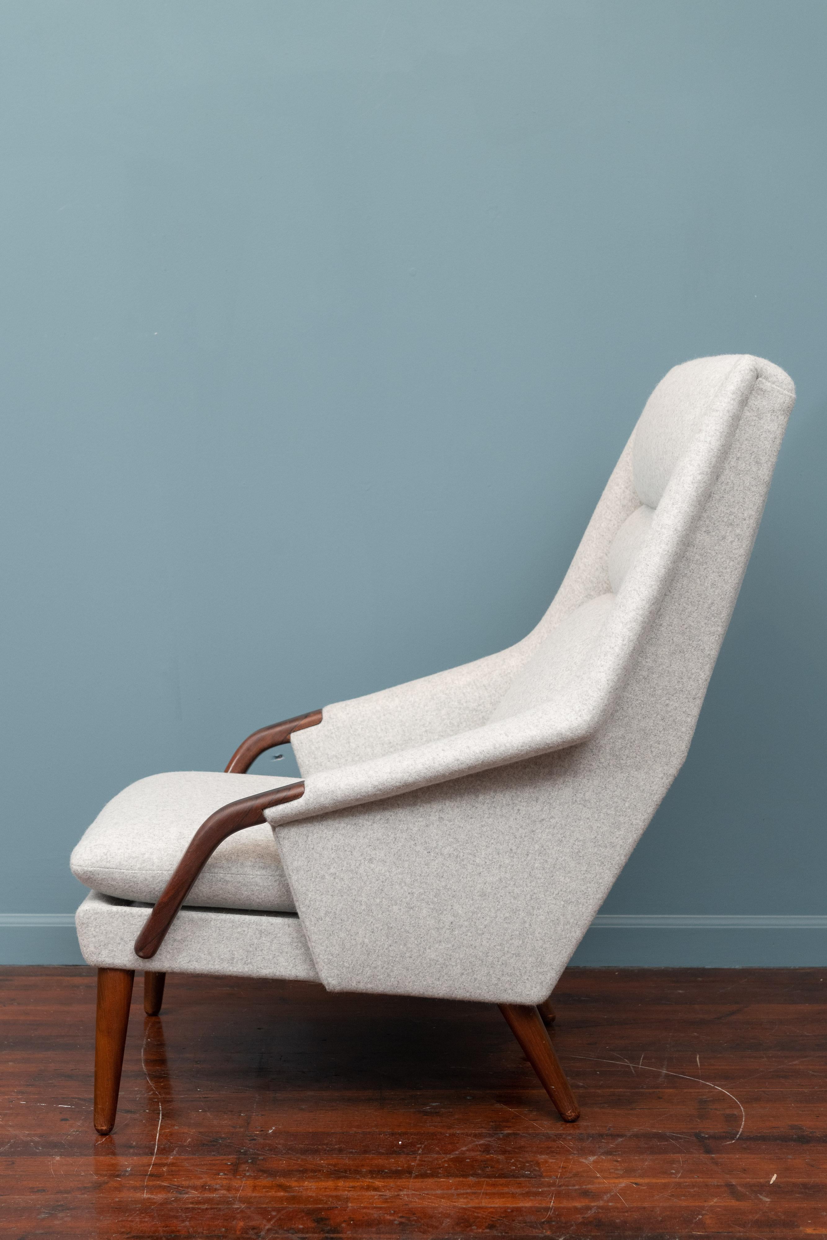 Danish Scandinavian Modern High Back Lounge Chair