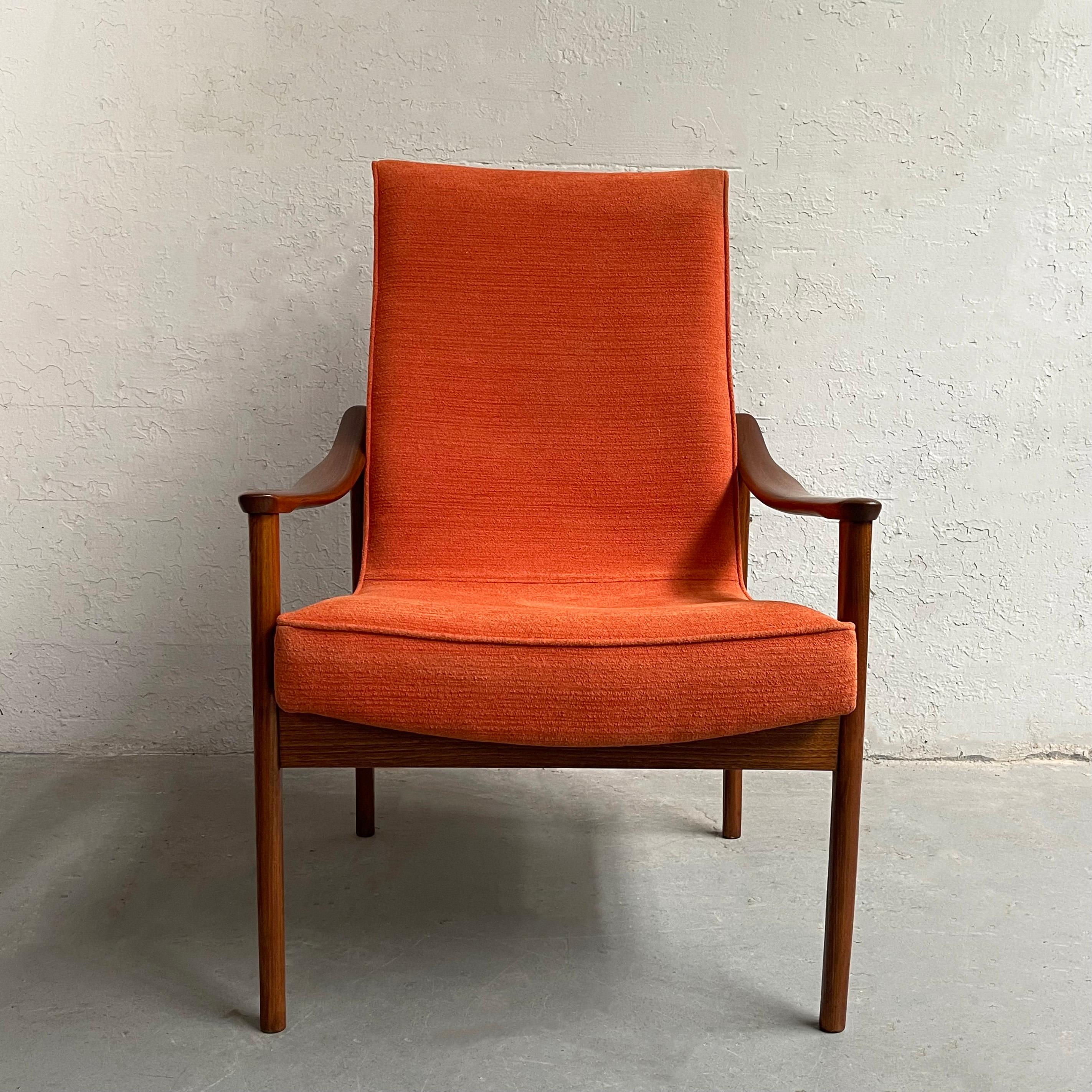 20th Century Scandinavian Modern High Back Lounge Chair For Sale