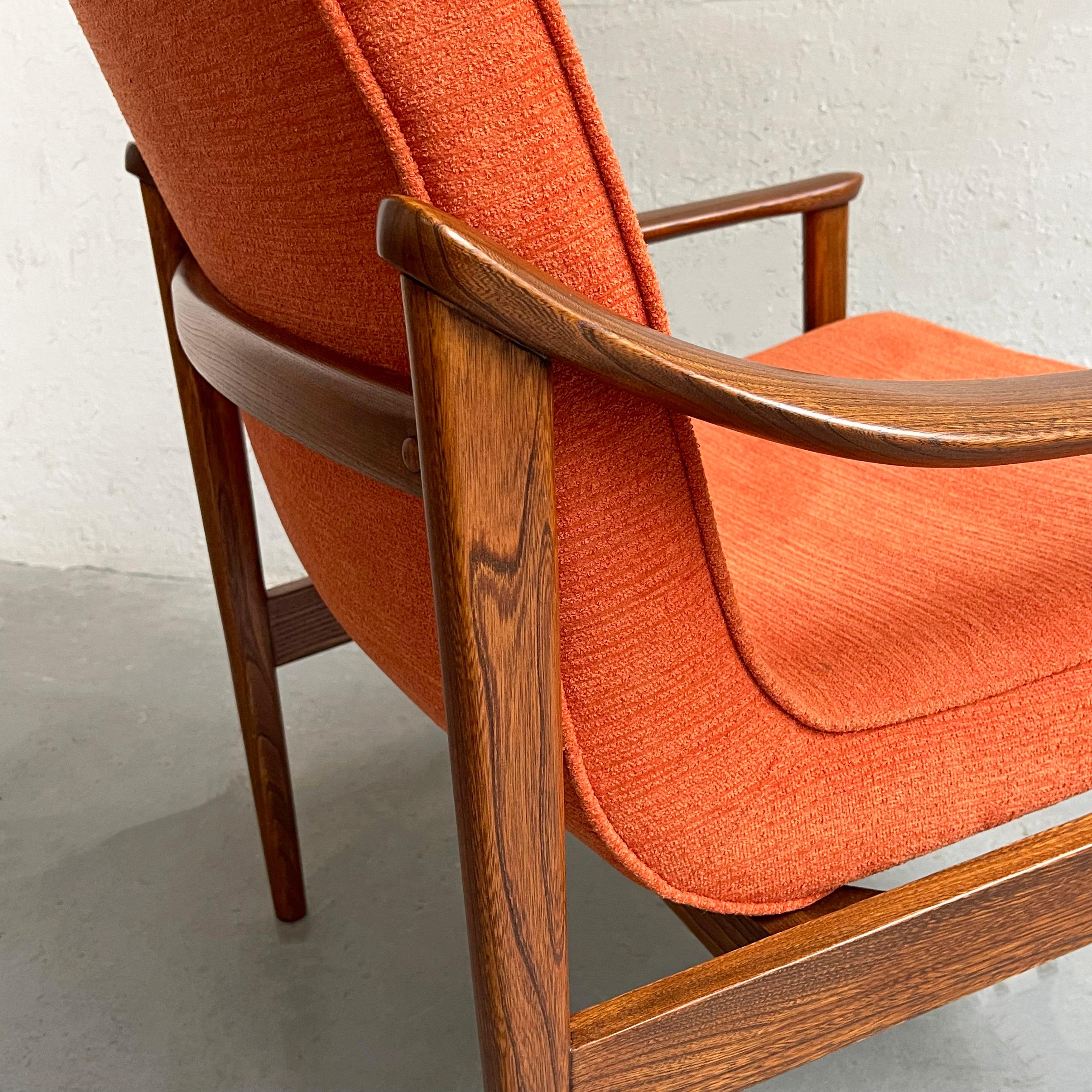 Scandinavian Modern High Back Lounge Chair For Sale 1