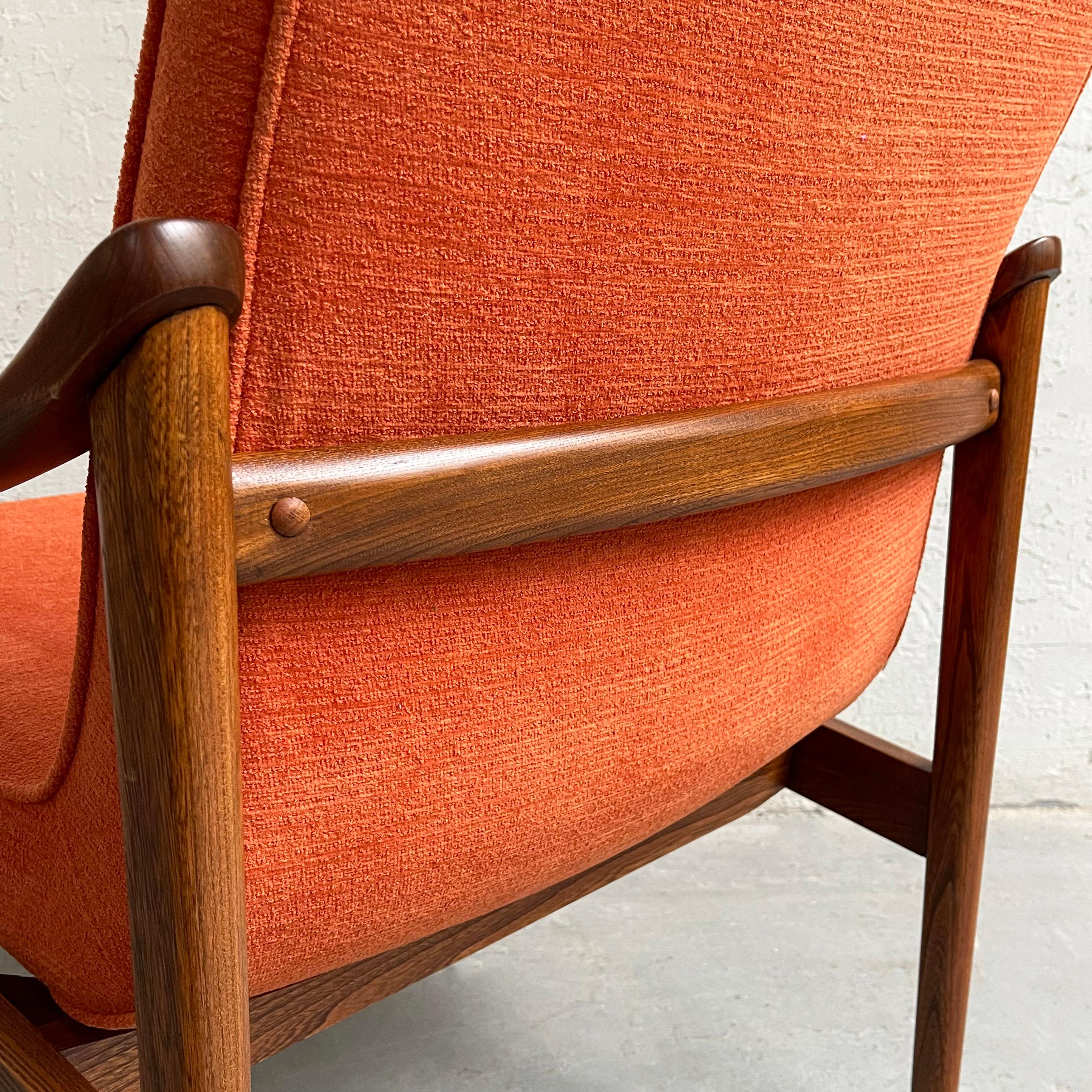 Scandinavian Modern High Back Lounge Chair For Sale 3